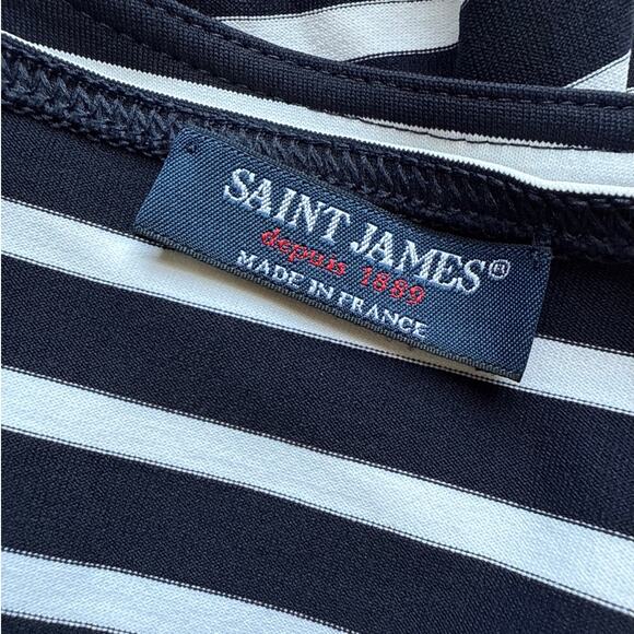 Saint James Nautical Stripe Dress Anti UV Stretch Fabric Size 6 - Picture 7 of 8